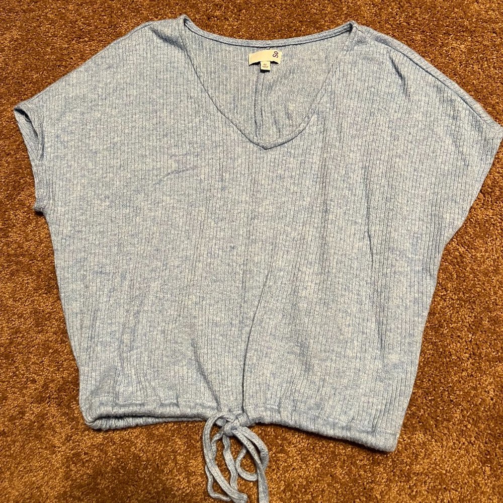 SO Light Blue Crop Top